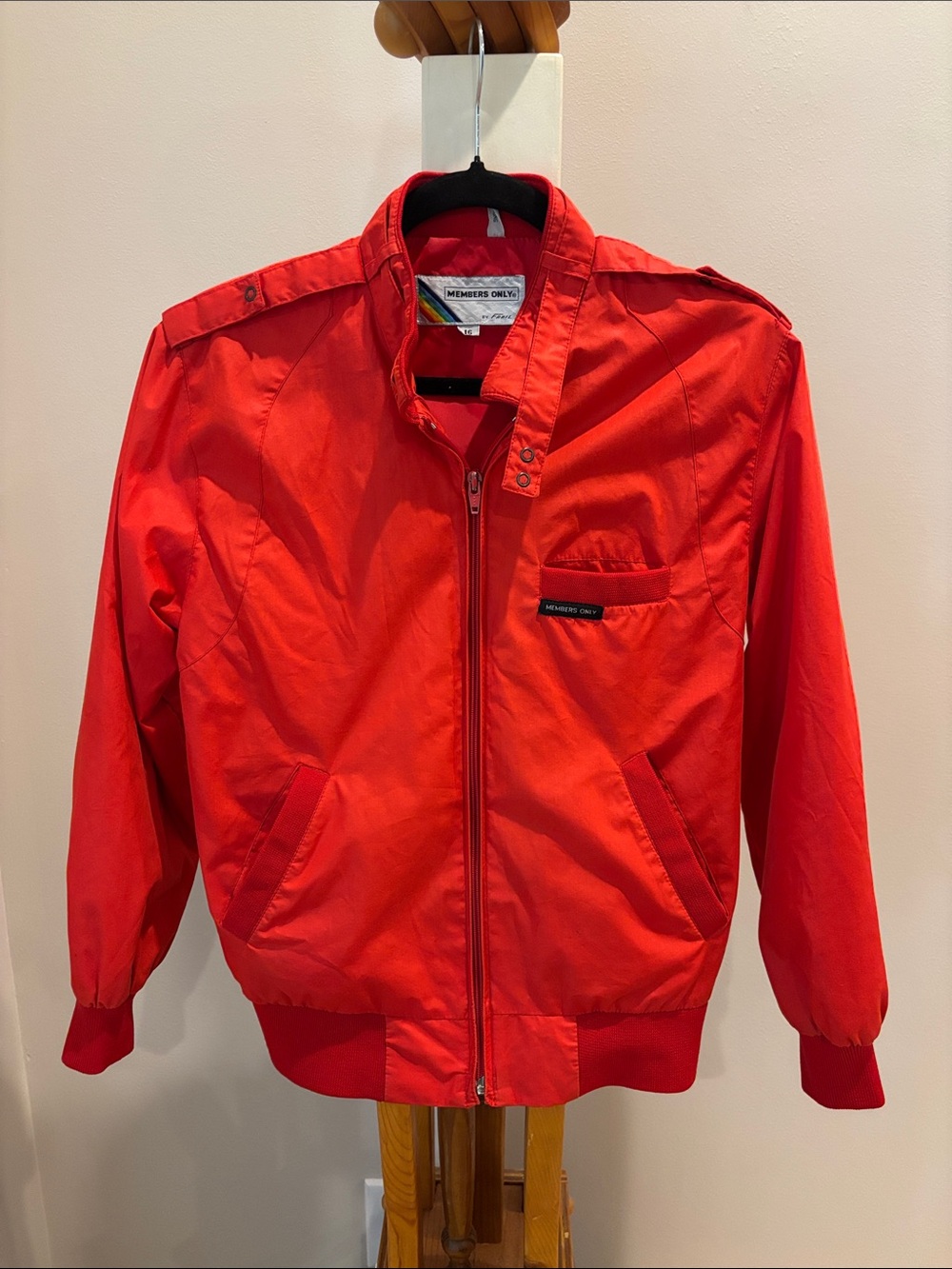 Vintage Members Only Red Classic Iconic  Racer Jacket